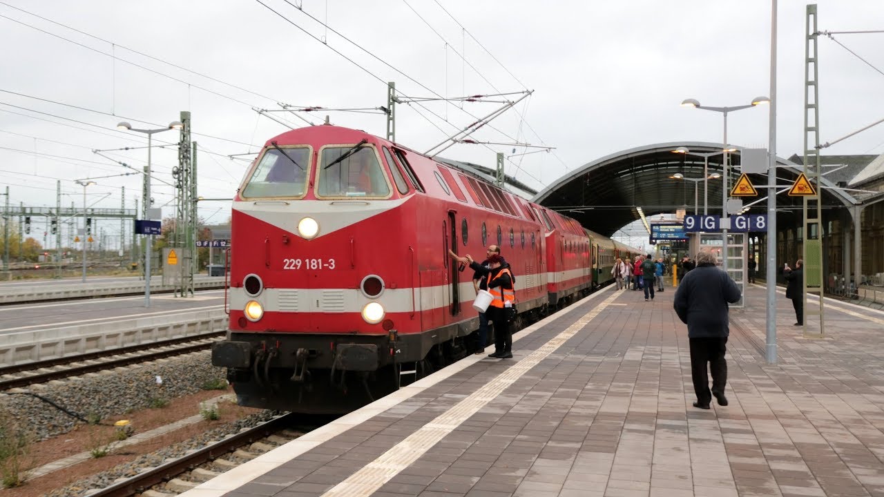 Halle(Saale)Hbf - HFC Fankurven-Express und InterRegio 