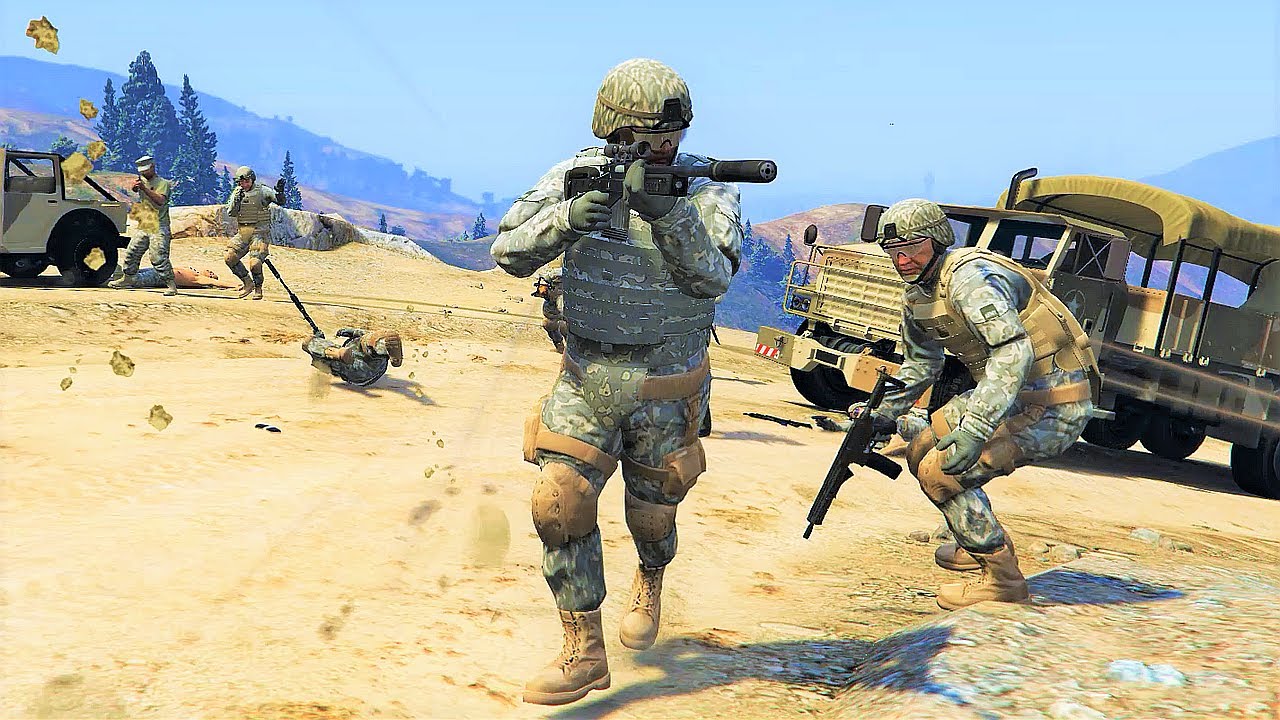 US Army vs Merryweather Security, The Professionals and Juggalos | GTA 5 NPC Wars 36
