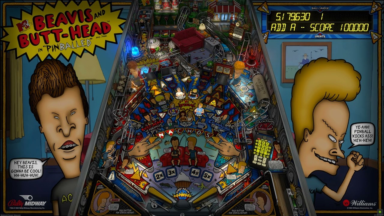 Beavis and Butt-head: Pinballed 1.0 by watacaractr - Pinball VPX