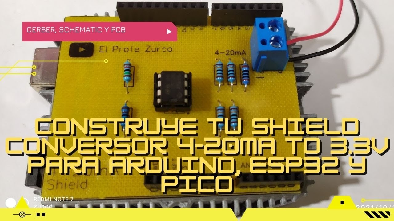 ⚡ Construye tu Shield Conversor 4-20mA to 3.3v para Arduino, ESP32 y pico