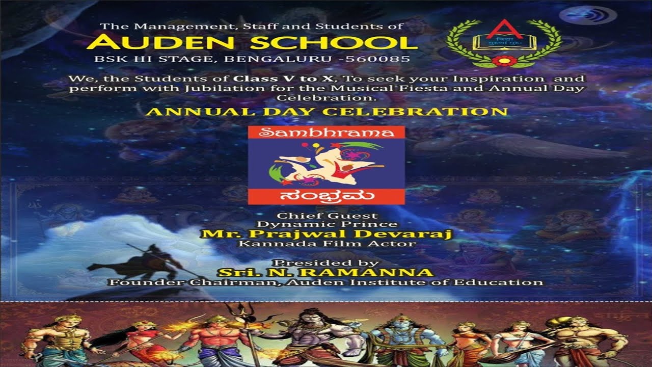 Live - Auden School BSK 3rd Stage, Bengaluru - ANNUAL DAY CELEBRATION - Class V to X - on 23/12/2025