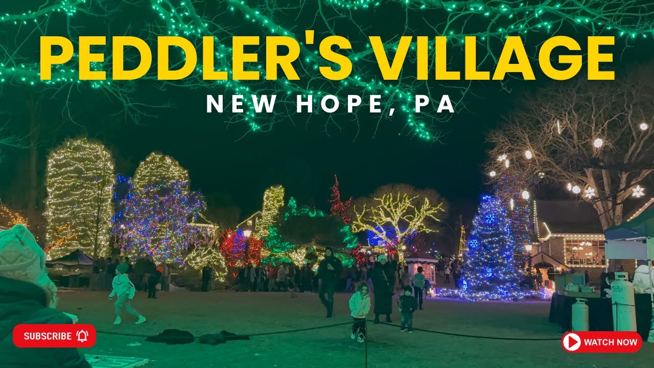 Peddler's Village, New Hope, PA  December 20th, 2025 Christmas Village in Pennsylvania, 4K