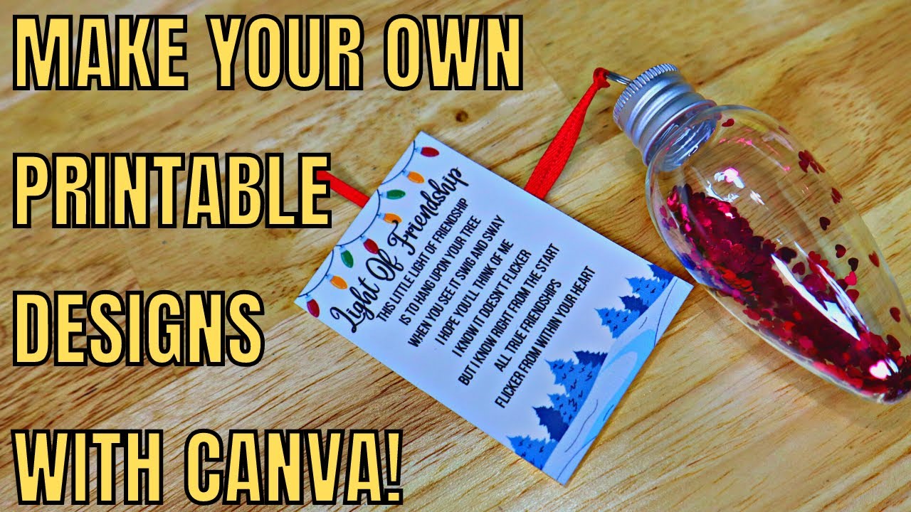 Using Canva to create printable designs to use with Cricut - print then cut tutorial