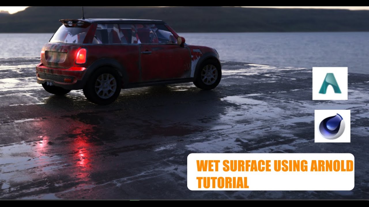 Creating Wet Road Using Cinema 4D Arnold | Tutorial