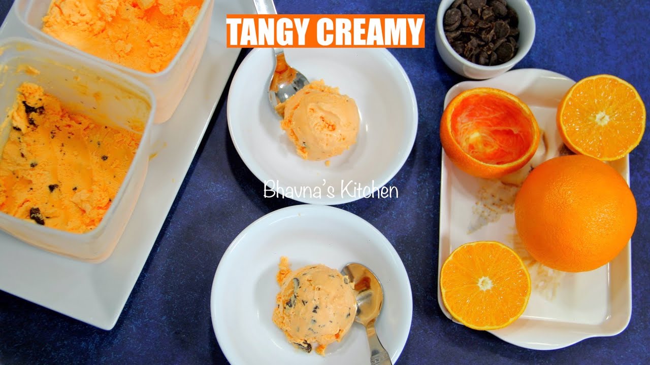 Orange Chocolate Chip Ice Cream Video Recipe | Bhavna's Kitchen