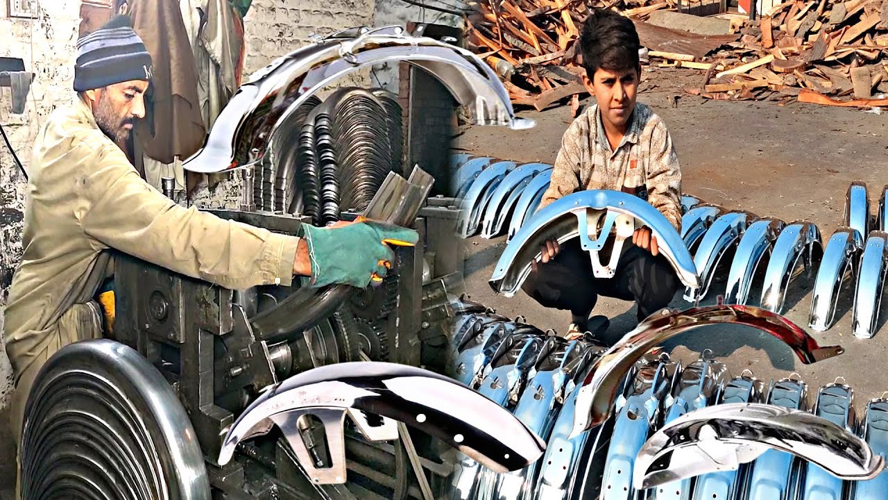 Ingenious Manufacturing Process of Motorcycle Fender Mudguard | Production of Motorcycle Mudguard