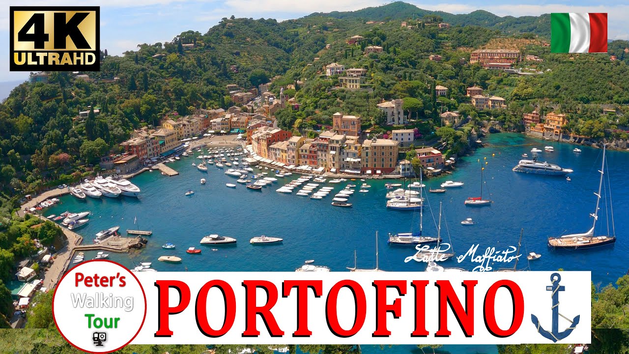 Portofino, Italy  ❤️ Walking Tour 4K ❤️