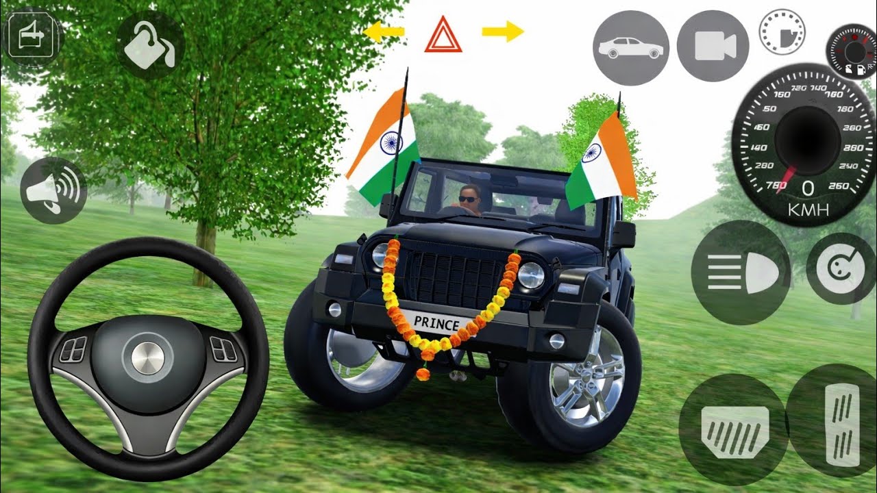 Modified Mahindra Thar Car Games: Indian Black Cars (Gadi Wala Game) -Car Game Android Gameplay 2026
