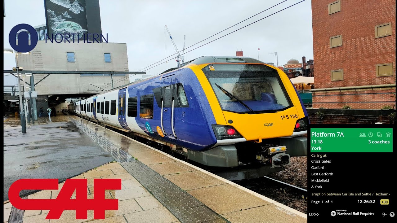 [Northern CAF Class 195]  Leeds To York via Garforth