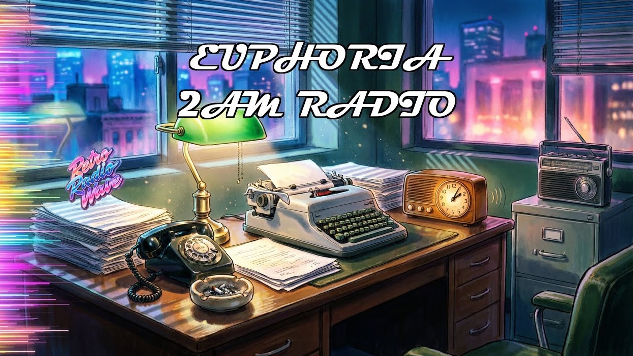 2AM Old Office Radio 📻 Late Night Lofi | Rainy City Lights & Analog FM