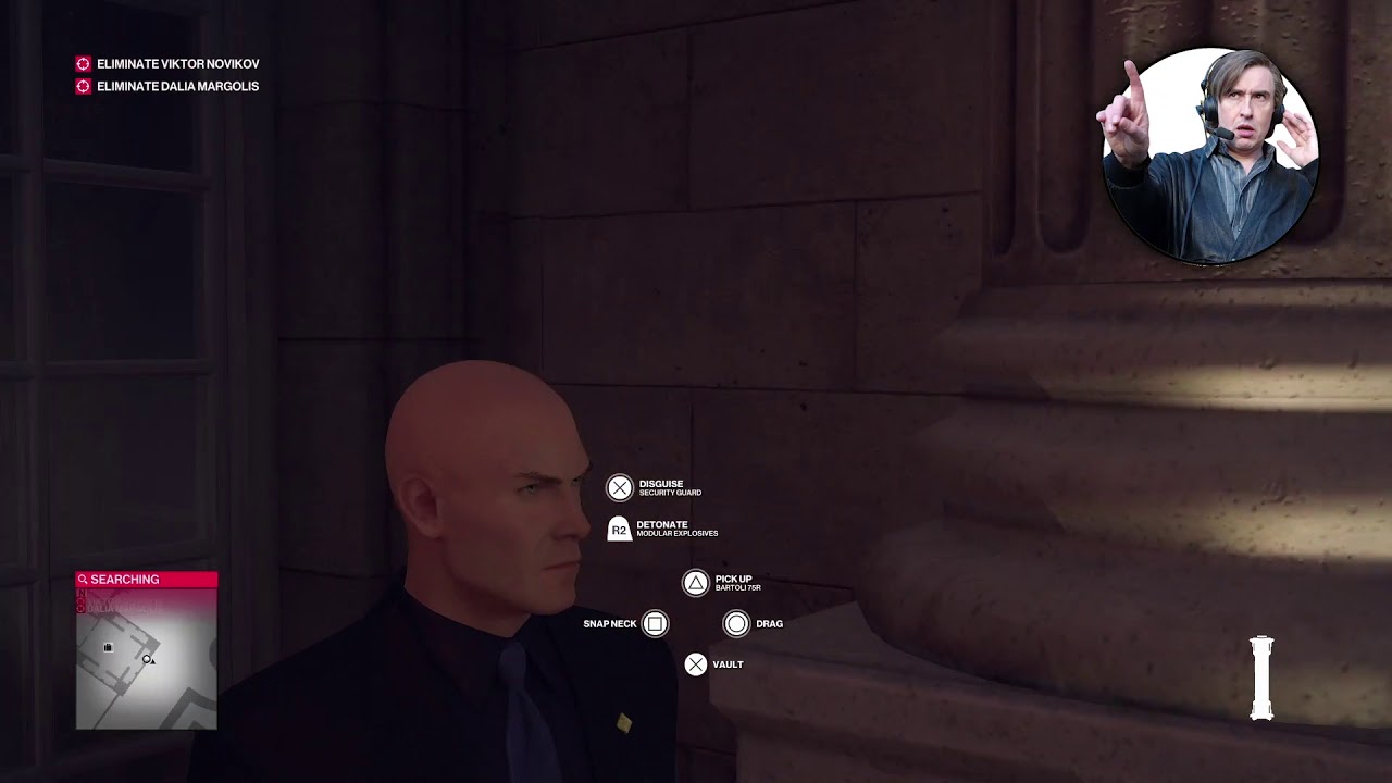 Alan Partridge plays Hitman