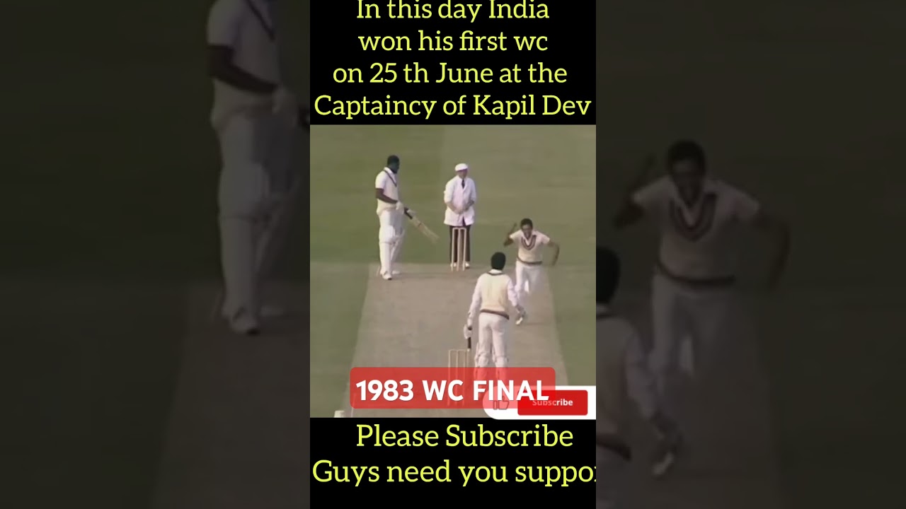 1983 WORLD CUP LAST WICKET  # INDIA WINS ITS FIRST WORLD CUP TROPHY # KAPIL DEV # WC83 #cwcfinal