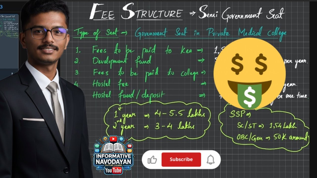 Karnataka Semi government medical college fee structure in 2026#medicalcollegefeestructure #neet2026