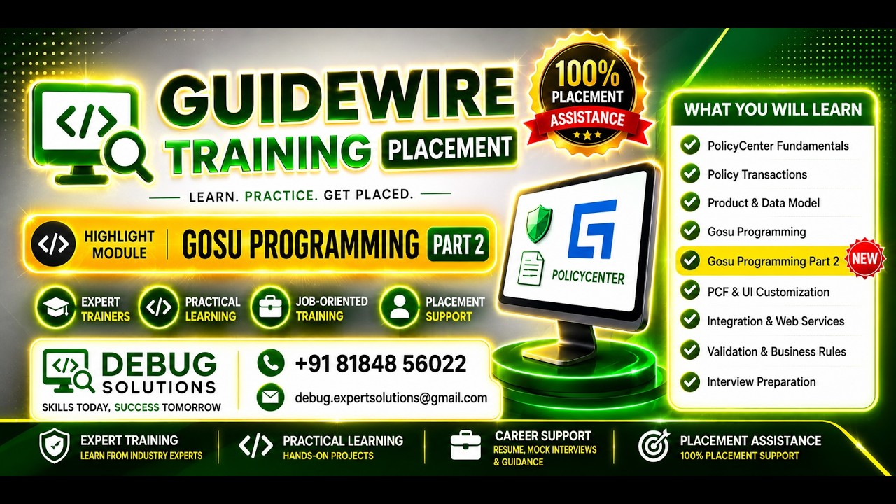 Guidewire Developer Training | Gosu Programming Language Series Day 2 | Gosu Language | PolicyCenter