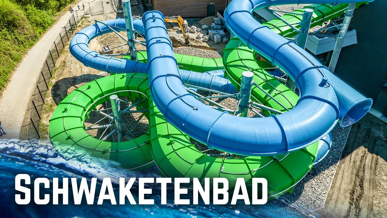 New Water Park in Germany! All Waterslides at Schwaketenbad