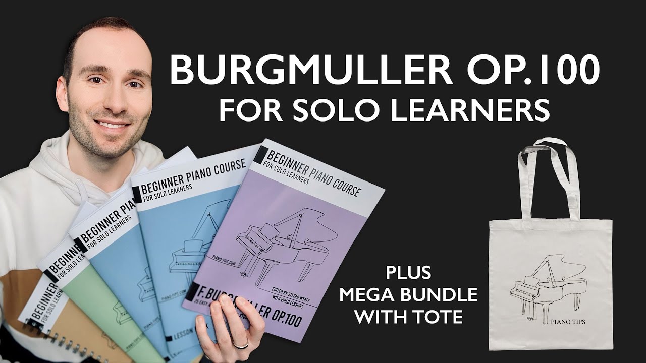 New! Burgmuller op.100 for Solo Learners & Mega Book Bundle with Tote