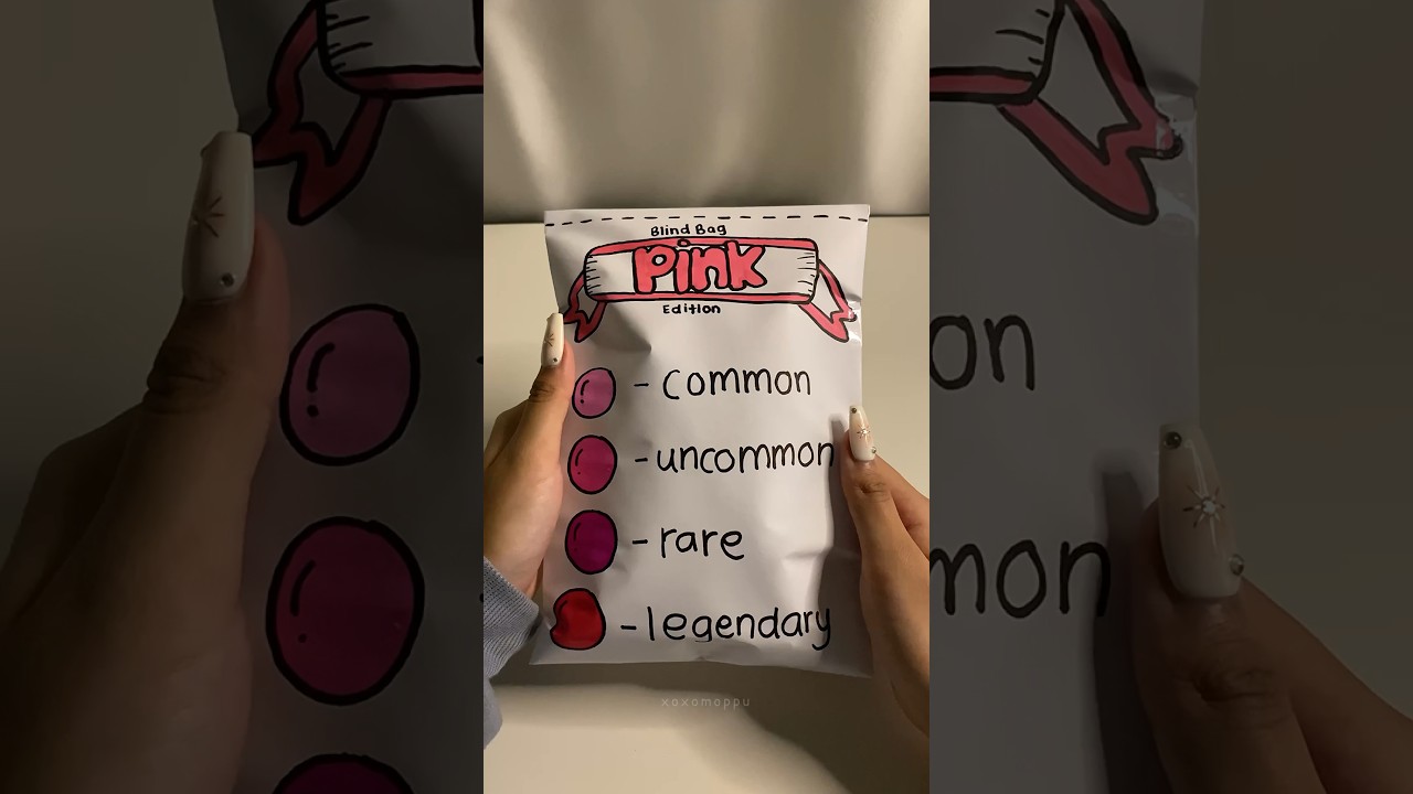 Pink blind bag 💘 #papercraft #diy #blindbag #pink #asmr #paperdiy