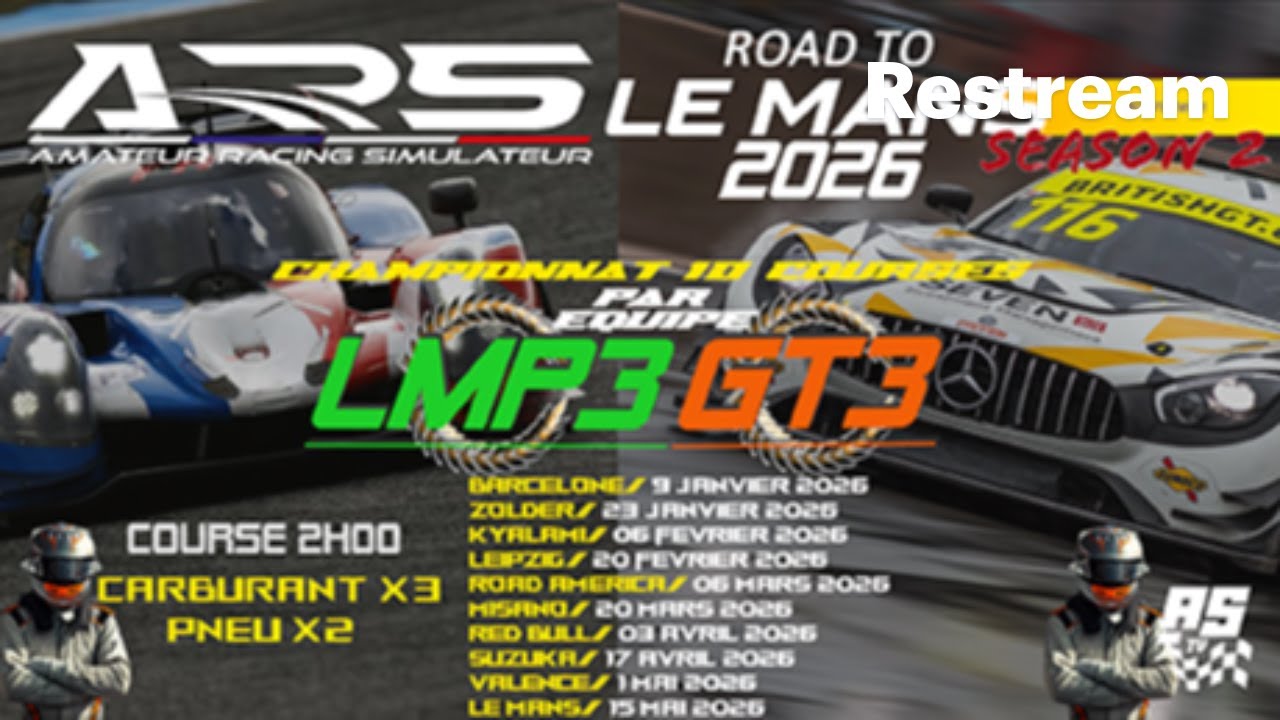 [rF2] Champ. ARS Road To Le Mans  manche 3 sur Leipzig
