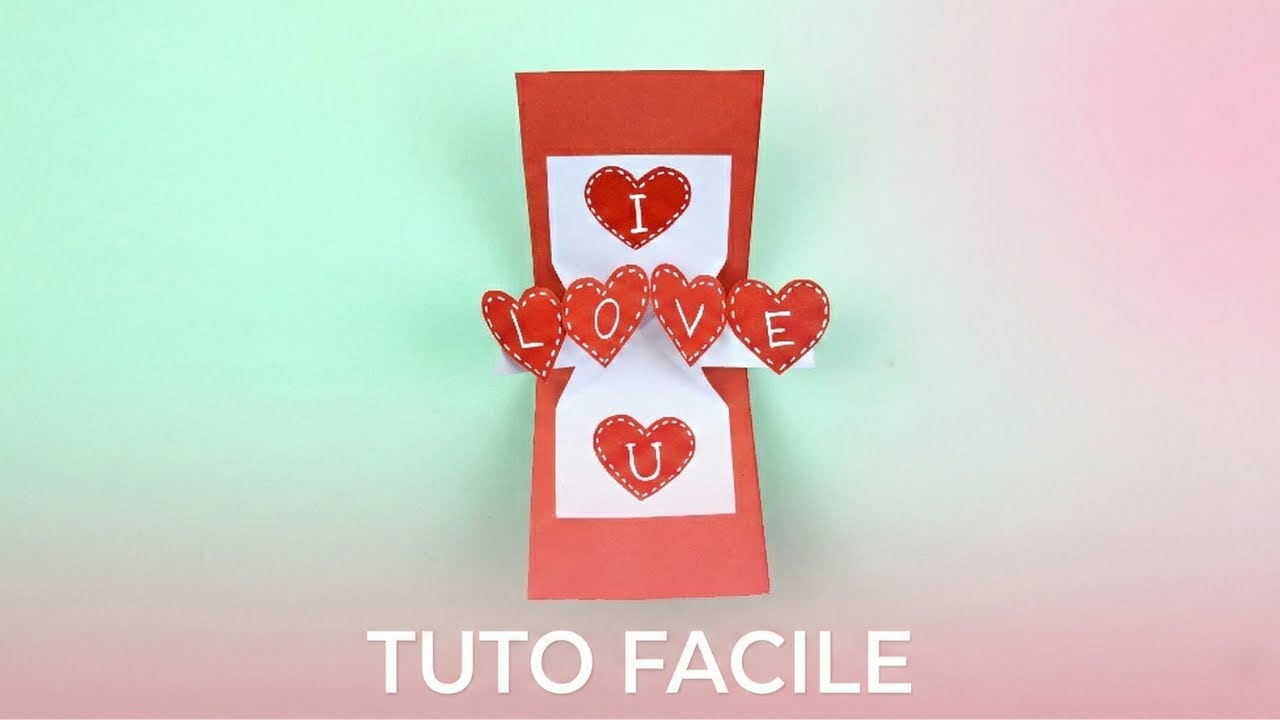 Carte Saint Valentin Pop-Up ❤️ Origami Papier Facile