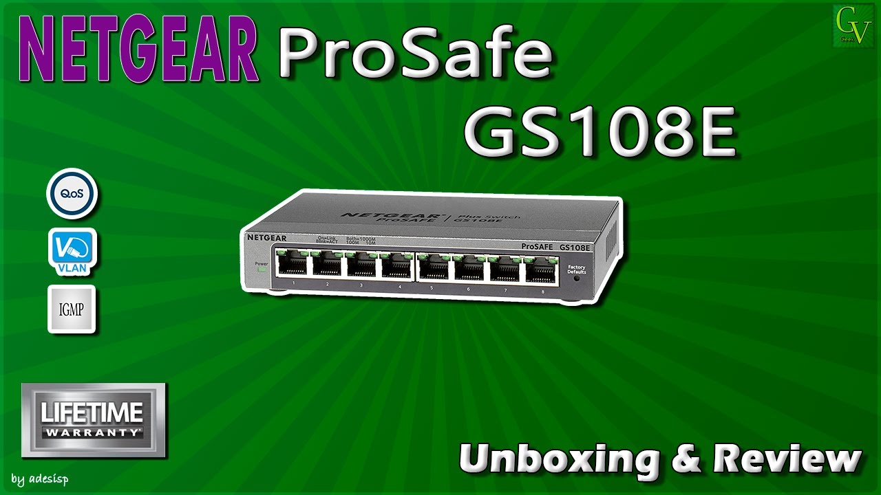 Gigabit LAN Switch Netgear ProSafe GS108E gestionable Español