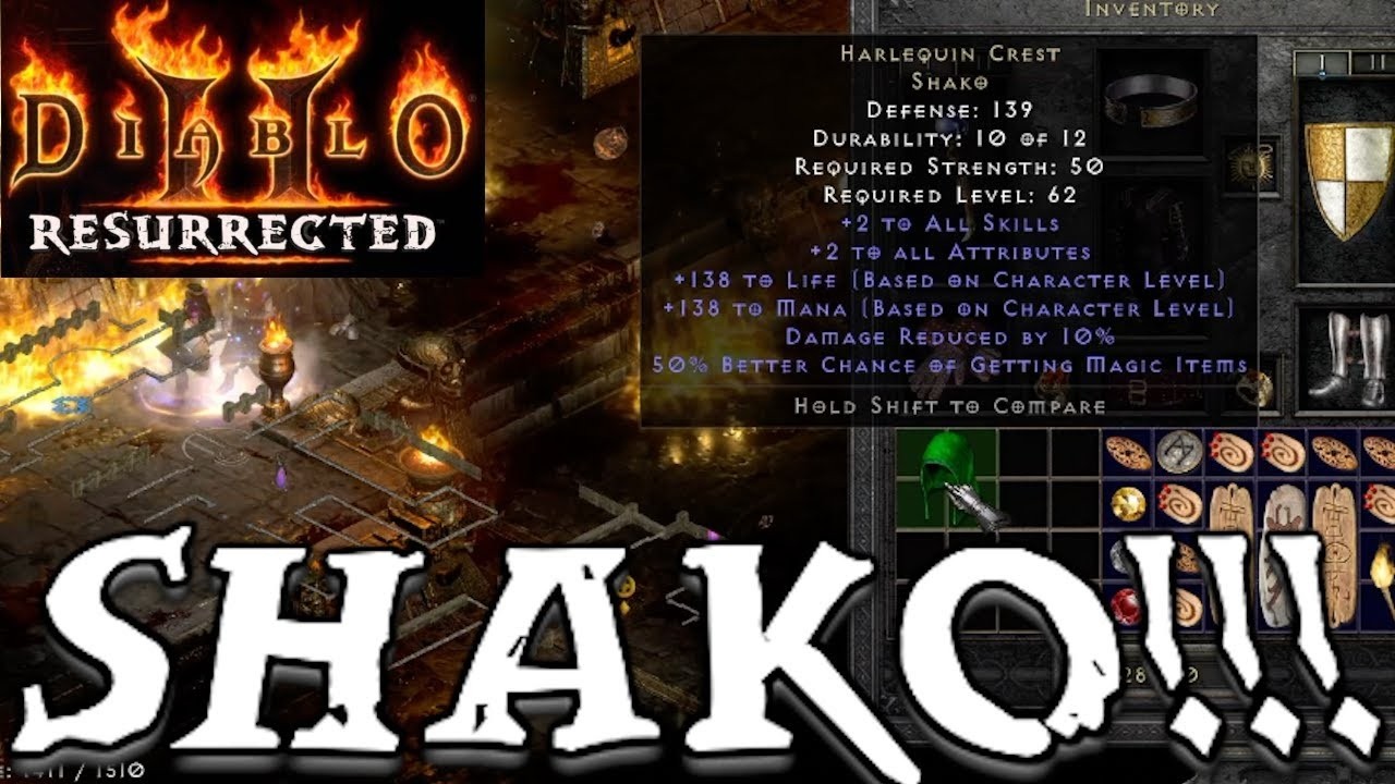 Diablo 2 Resurrected: Finally Found a Shako!!! OMG 💋