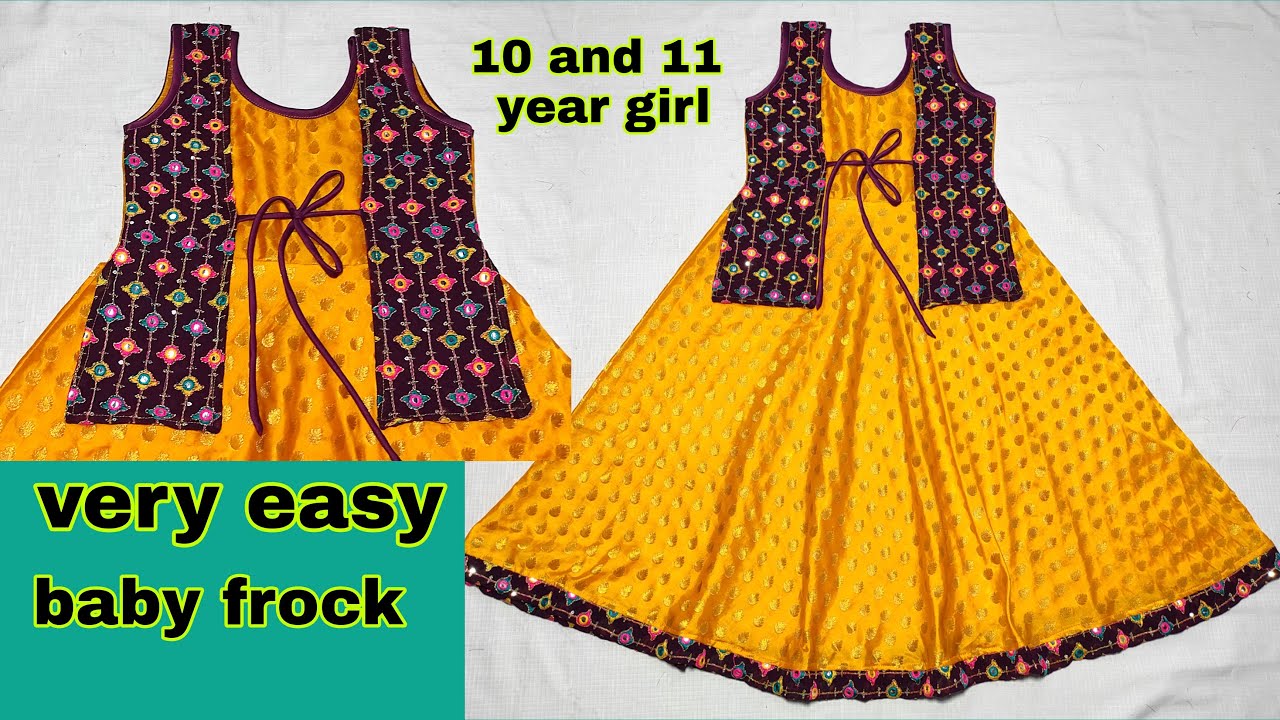 Baby frock cutting and stitching 10 and 11 year girl umbrellafrock