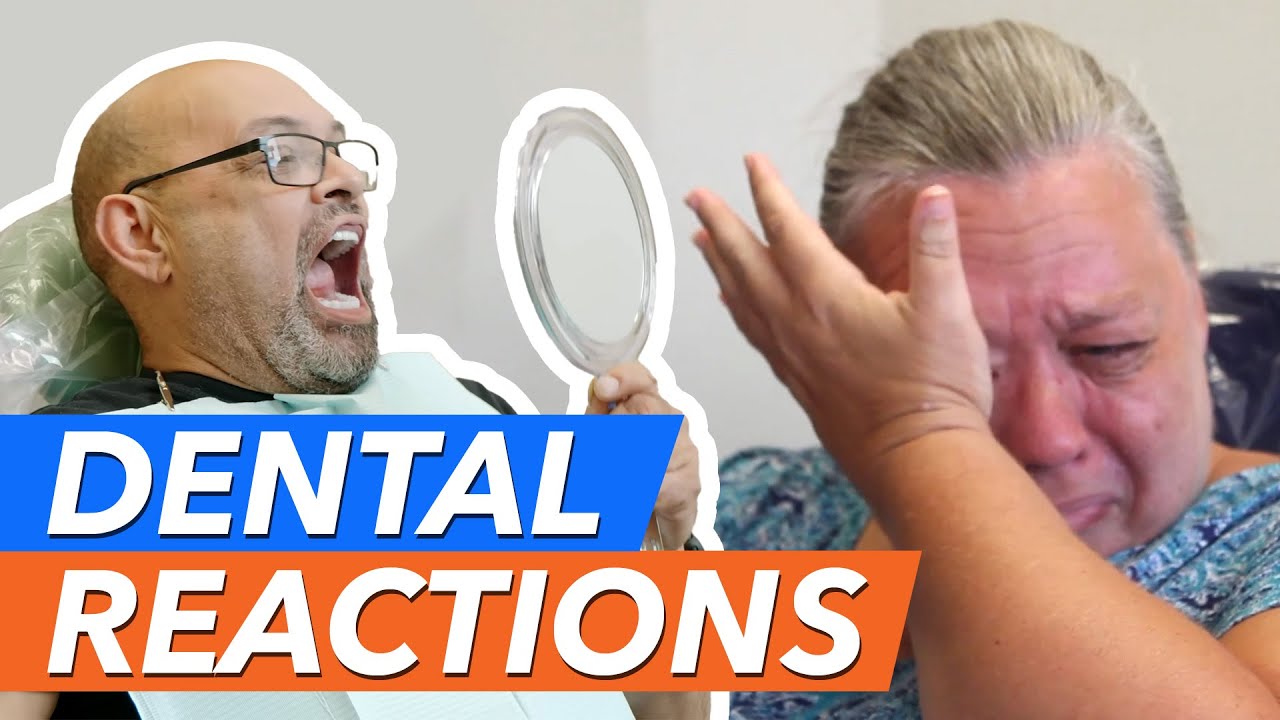😲 Patients react to their new 3 on 6 smiles! 😲