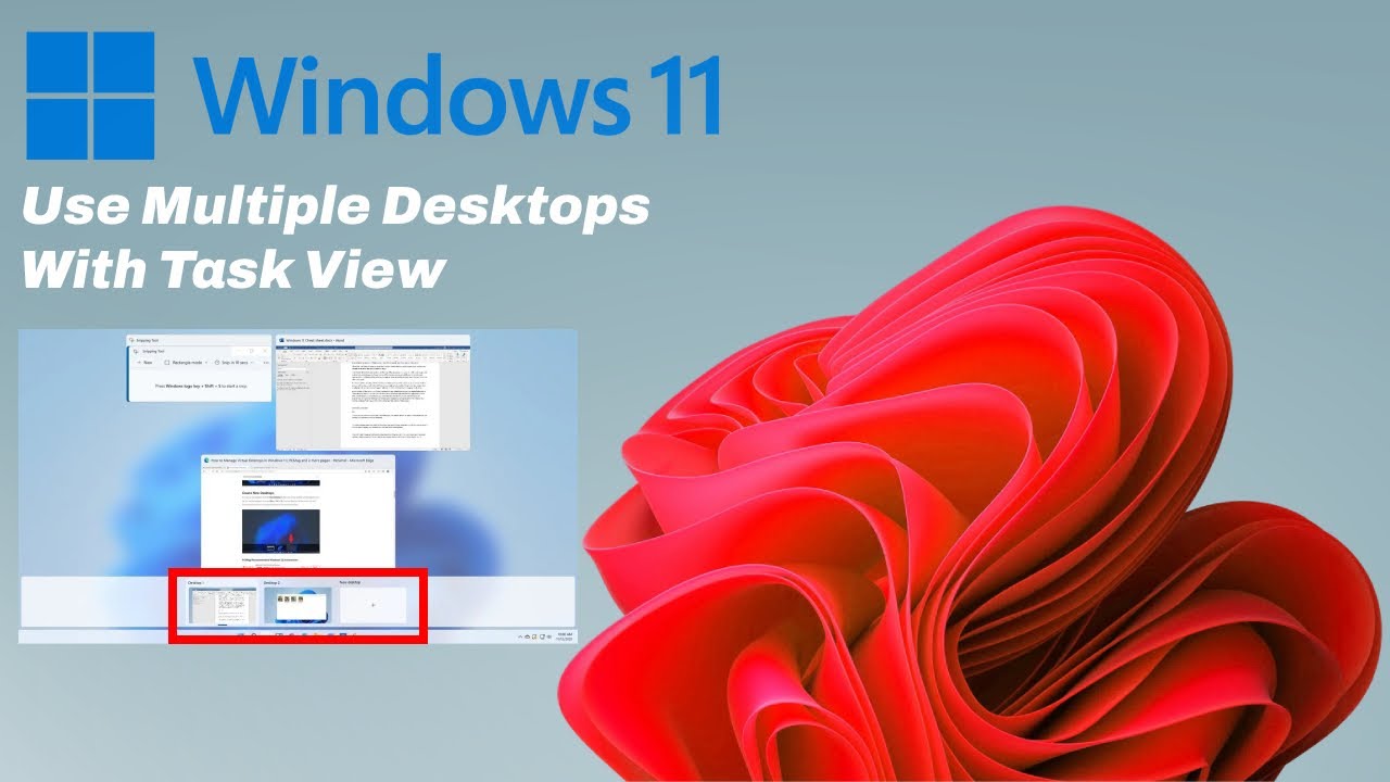 Windows 11 - How to Use Multiple Desktops via Task View