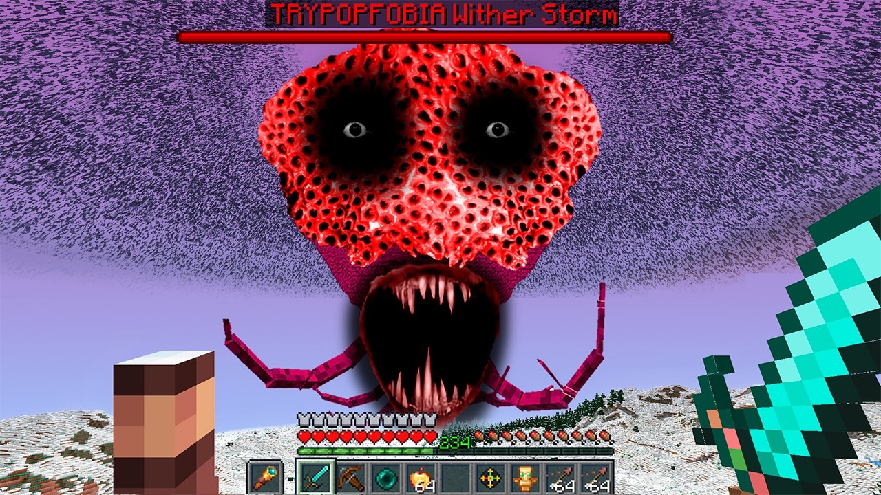Don't Spawn Trypophobia Wither Storm In Trypophobia World At 3AM!