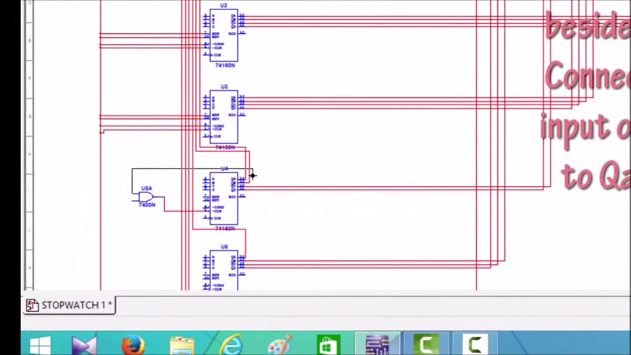 Digital Clock With Counter Circuit