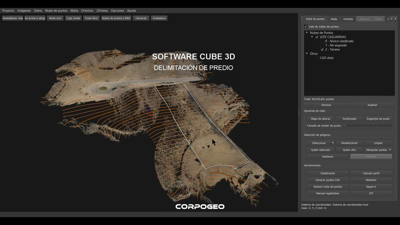 Software #Cube3D de @StonexPositioning   - Levantamiento predio urbano