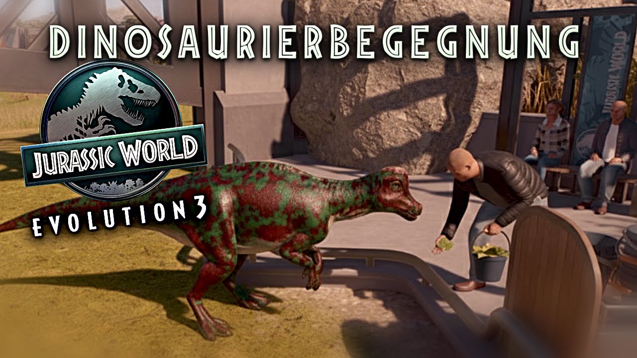Besucher f&uuml;ttern Dinos in Japan in Jurassic World Evolution 3