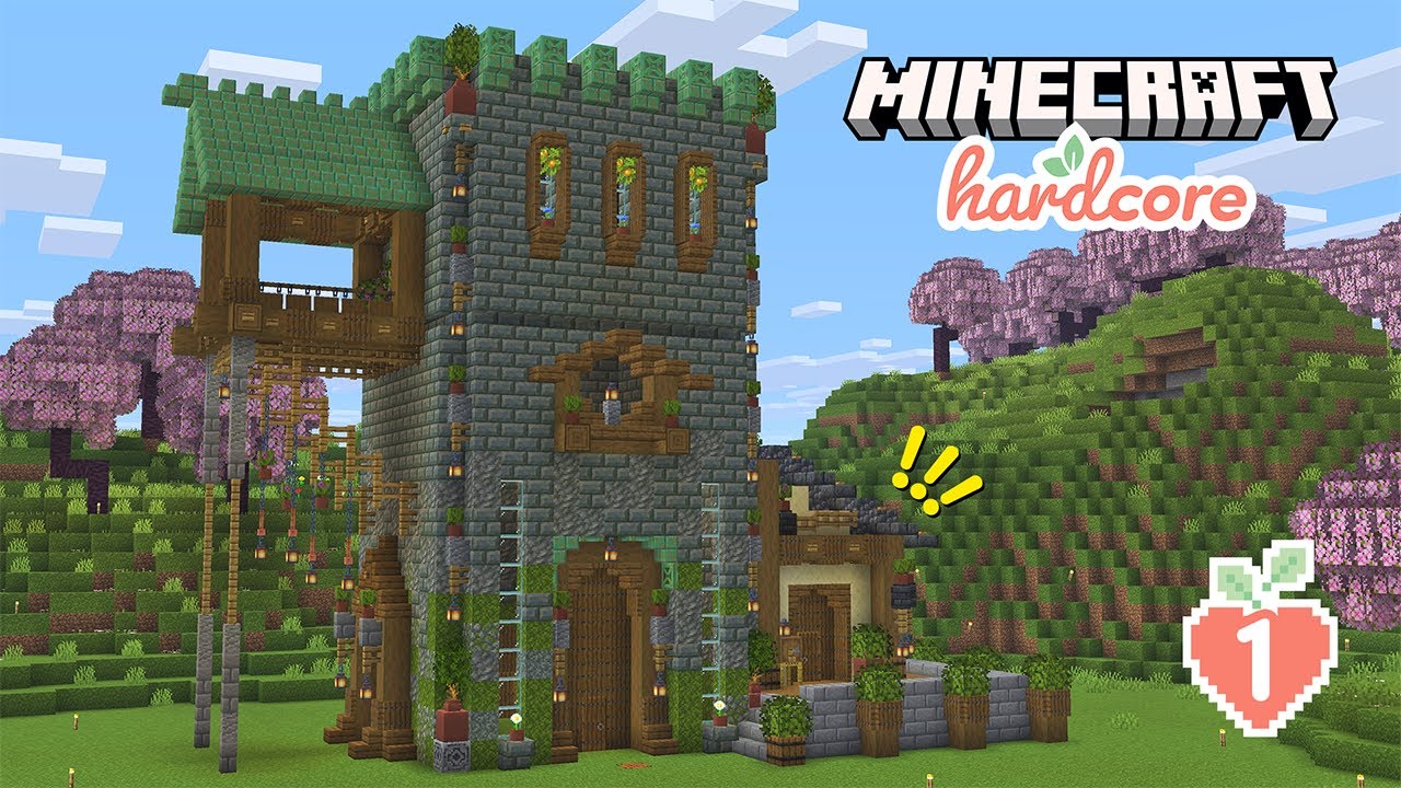A Fresh Start Building My Starter Base In Minecraft Hardcore! #1