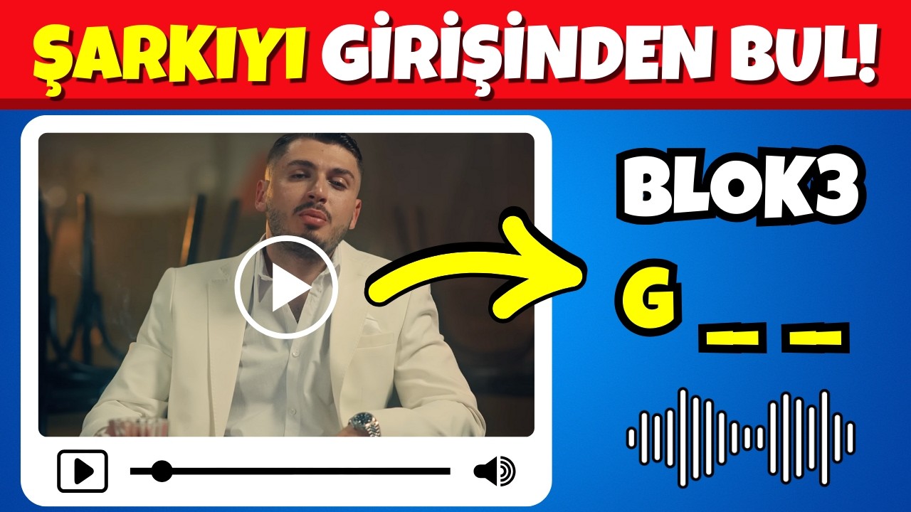 BLOK3 Şarkılarını Girişinden Tahmin Et 🎤✅ Blok3 Şarkı Bulmaca | Blok3 Şarkı Testi