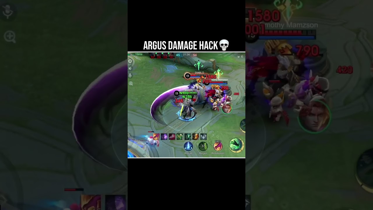 Argus damage hack #shorts #mobilelegends #argus #mlbb