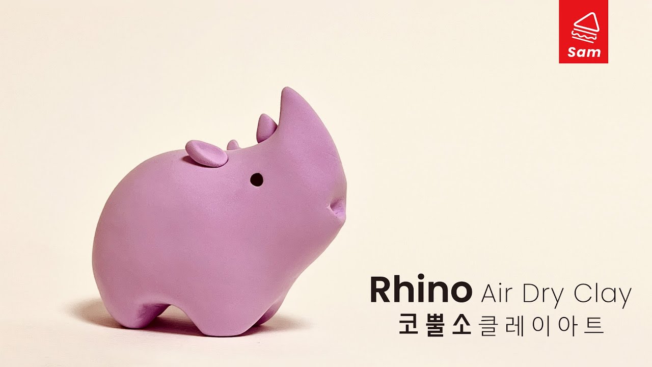 Rhino,  air dry clay tutorial