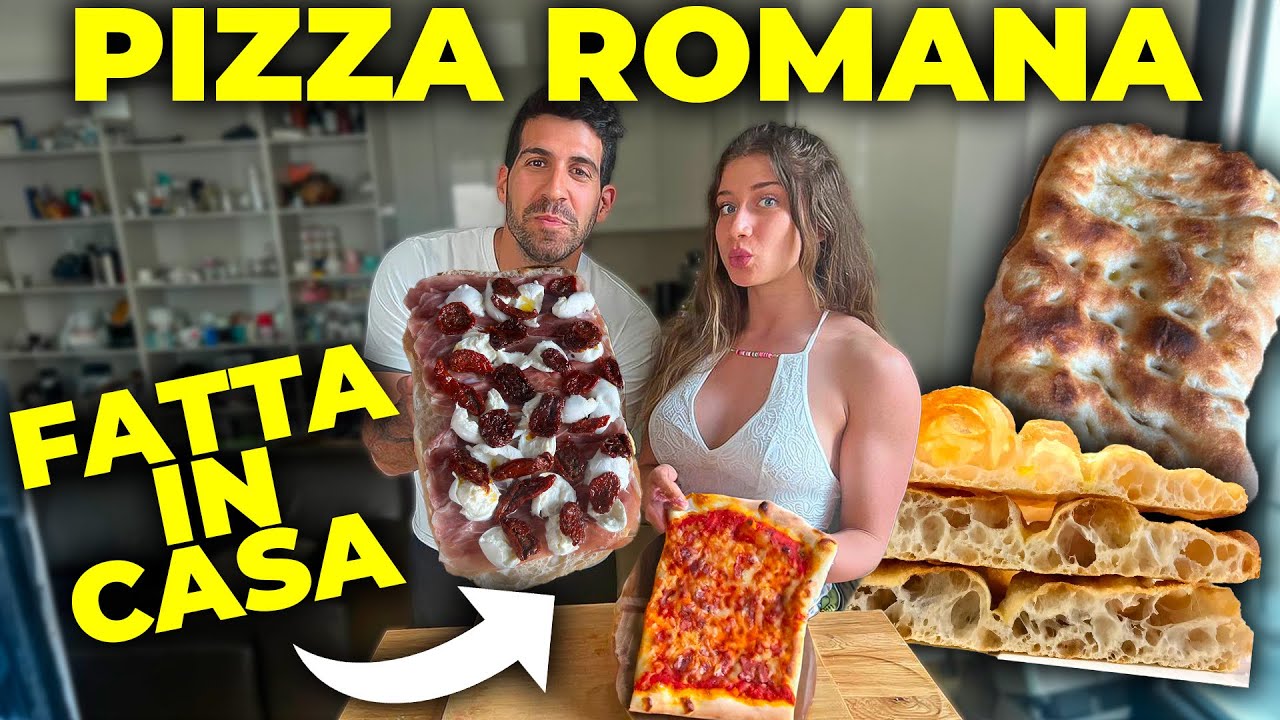 COME FARE LA VERA PIZZA ROMANA FATTA IN CASA - Facilmente