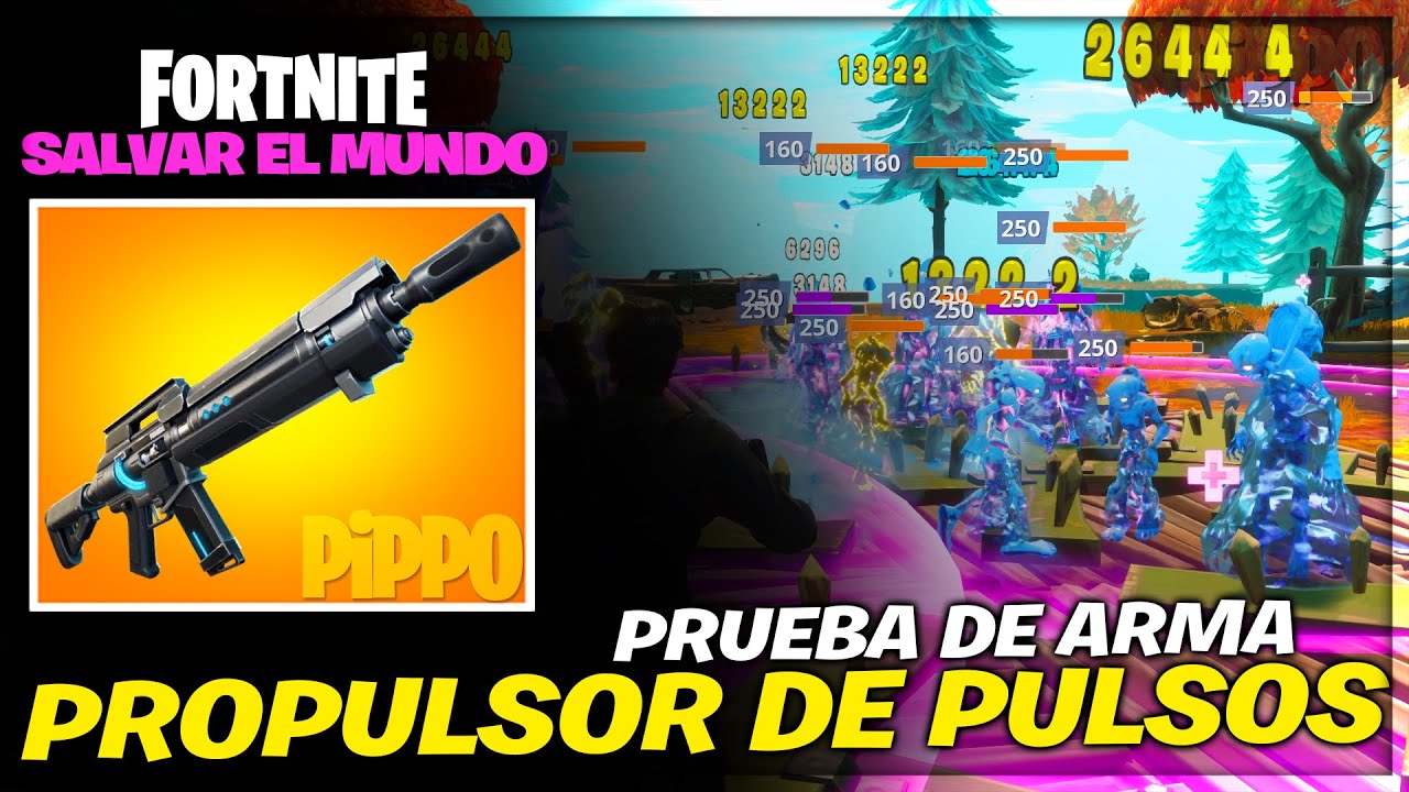 NUEVO FUSIL PROPULSOR DE PULSOS - PASIVA QUE CONGELA EN TODO MOMENTO - FORTNITE SALVAR EL MUNDO