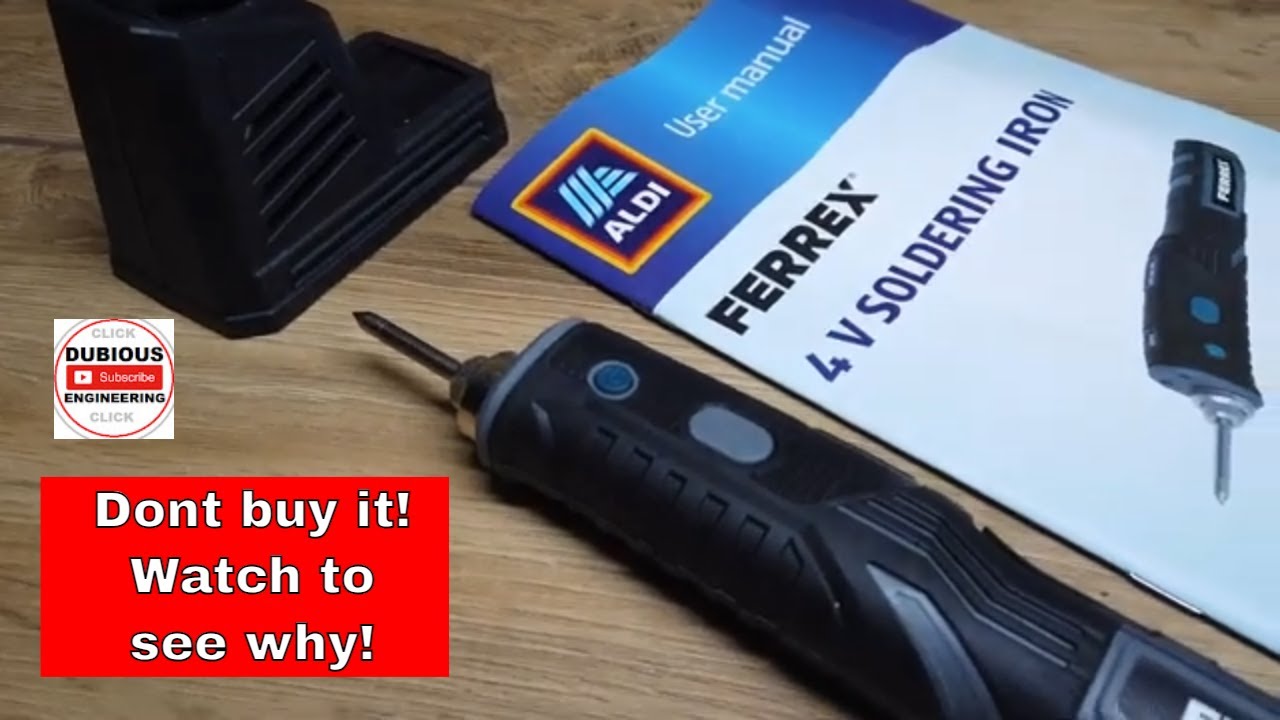 DuB-EnG: ALDI FERREX 4V Lithium Battery SOLDERING IRON - I don't think you should buy it!! ...why!??