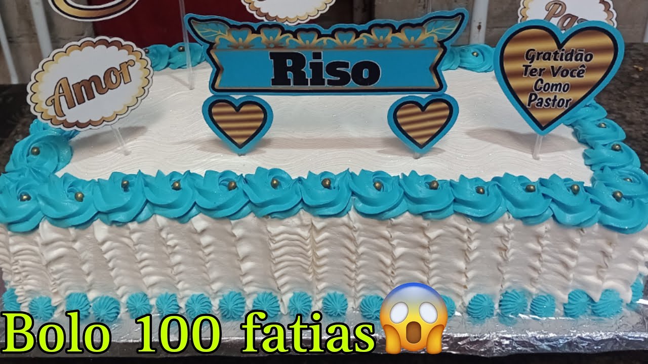 Bolão 100 fatias|Bolo para um pastor|Ozeane Bolos