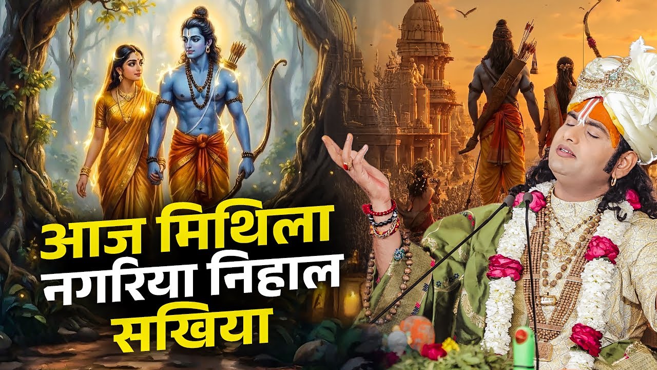 आज मिथिला नगरिया निहाल सखिया | Aaj Mithila Nagariya Nihal Sakhiya | अनिरुद्धाचार्य जी महाराज