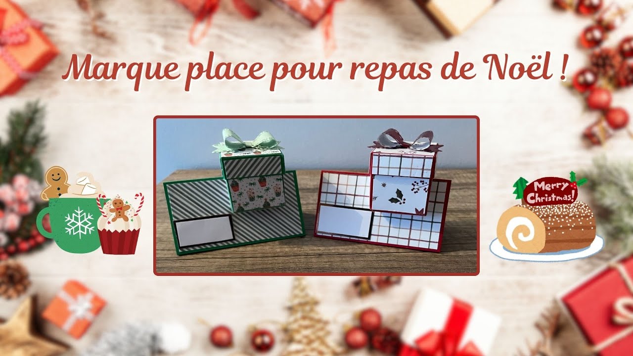 Marque place de Noël, facile et super sympa ! (papier Action)