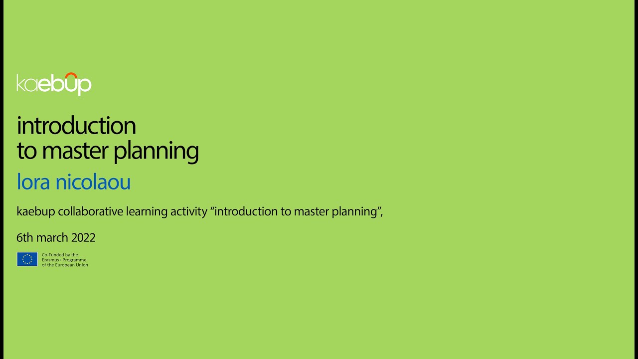 Introduction to Master Planning