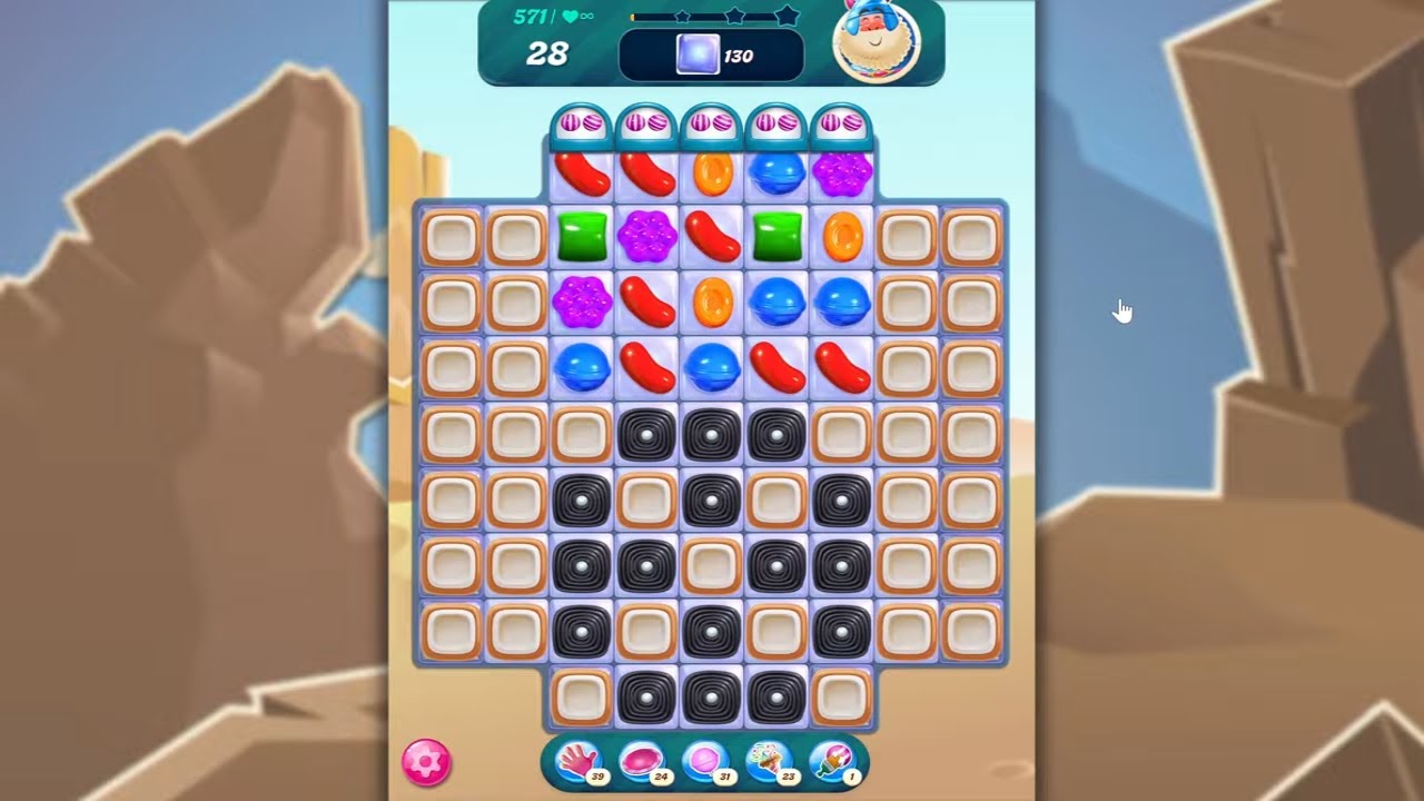 Candy Crush Saga LEVEL 571 NO BOOSTERS (new version)🐟☑️