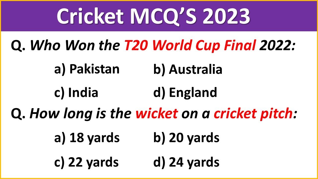Cricket Mcqs 2023 | Cricket Quiz | Cricket Mcqs General Knowledge | Cricket Mcqs with answers | Gk