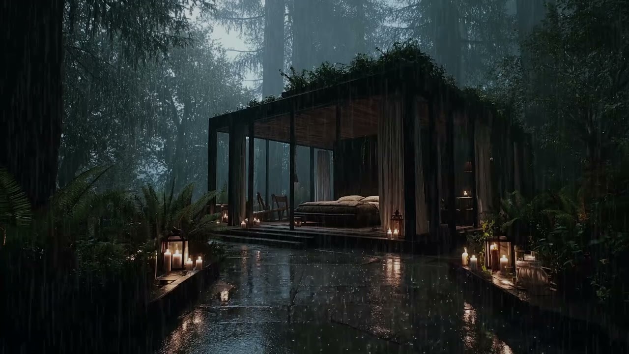 Quiet Forest Rain at Night | Natural Sleep Ambience with Gentle Rain