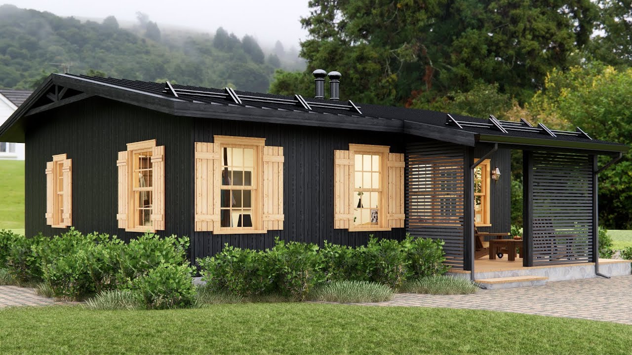 Modulház / 2 hálószoba / 75 m2 + 15 m2 terasz