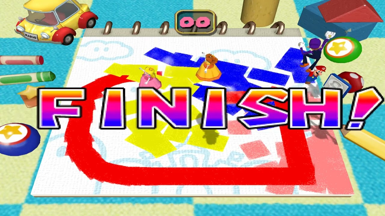 Mario Party 4 - Minigame - Daisy Vs Mario Vs Peach Vs Waluigi