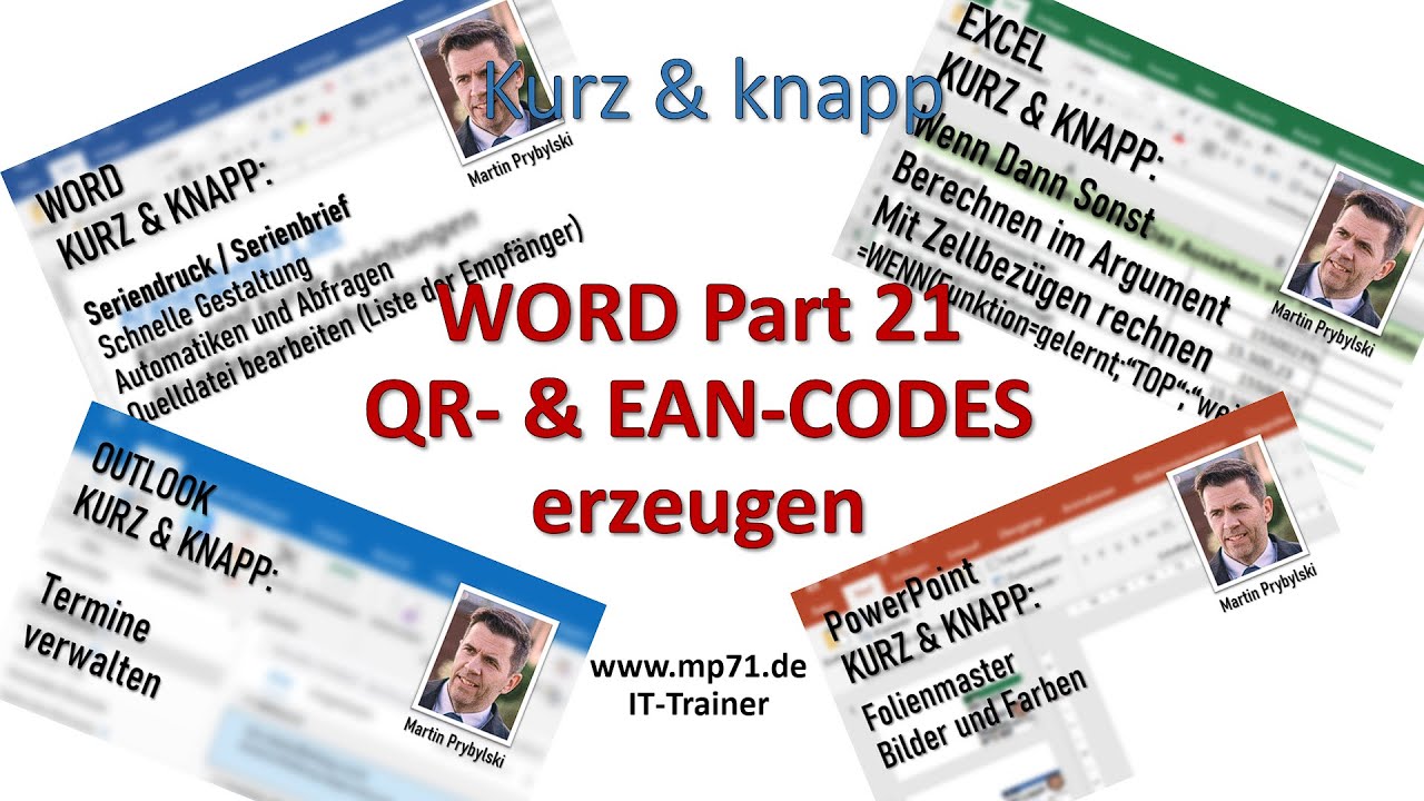 QR EAN BARCODE CODE128 ganz einfach in Word erzeugen ohne Vorkenntnisse