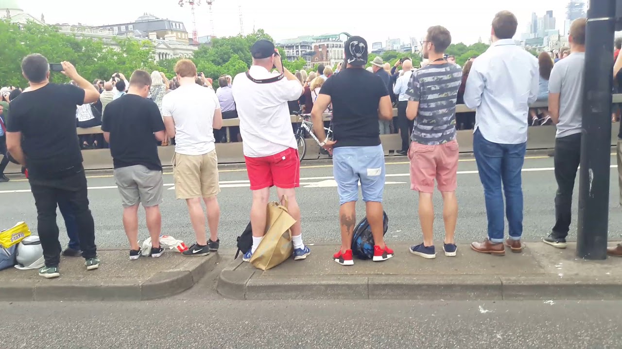RAF 100th Anniversary Flypast - Waterloo Bridge